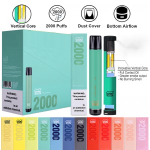 Autentisk VAPEN MACRO 2000 PUFFS Disposable Vape Pen med lodret spole plus XXL XTRA Ekstra Flex Vaporizer Prefilled BARS E CIGS Vaporizers